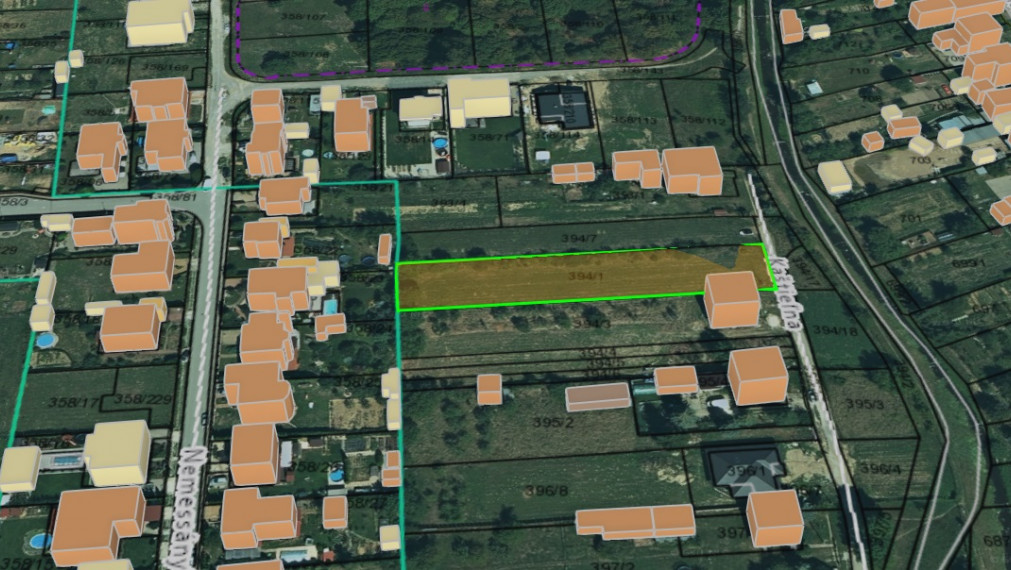 Investícia pre Developerov v Šaci: Pozemok v schválenom územnom pláne pre 3 domy, rovina, slnko