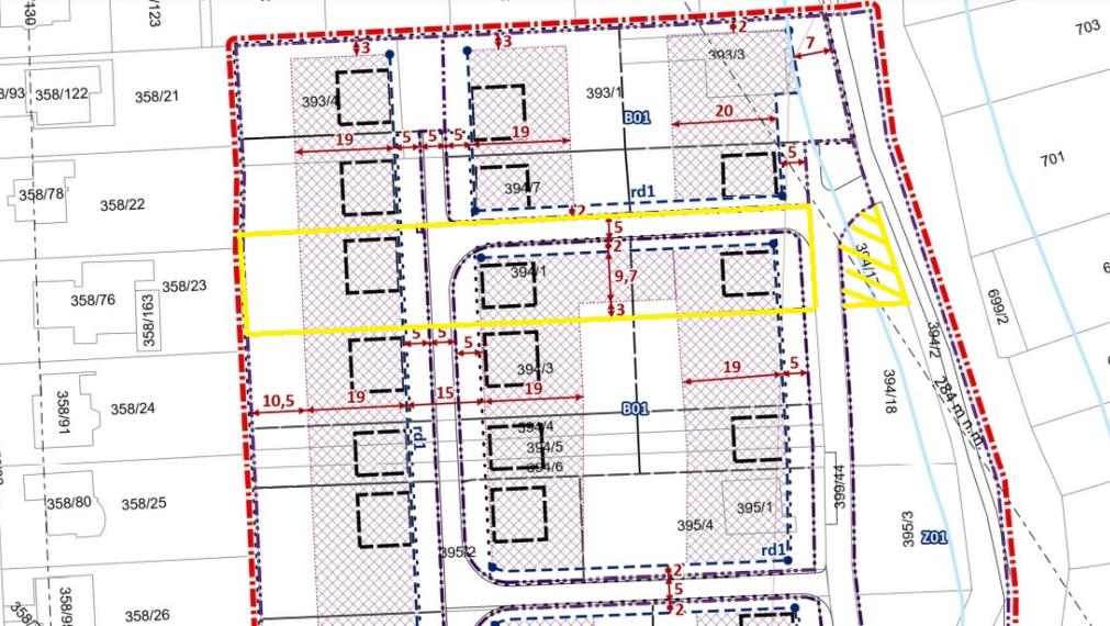 Investícia pre Developerov v Šaci: Pozemok v schválenom územnom pláne pre 3 domy, rovina, slnko